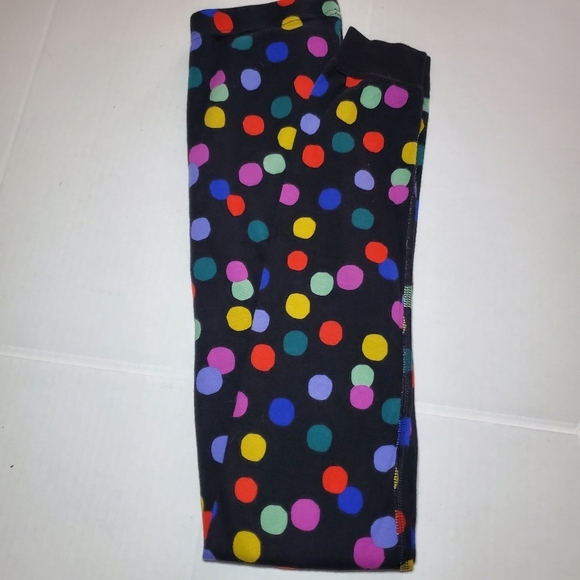Hanna Andersson Long John Pajamas 14 160 Girls Rainbow Polka-dot Black PJ Set - Picture 9 of 15